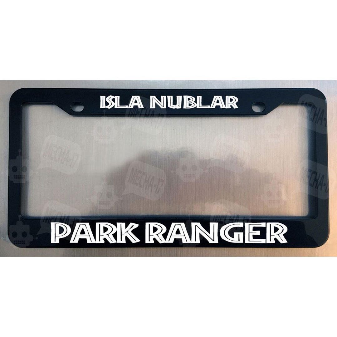 Isla Nublar Park Ranger Glossy Black License Plate Frame - Etsy