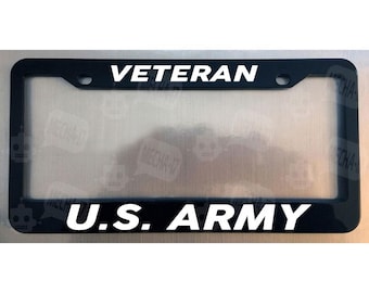 Front Toward Enemy License Plate Frame, Metal M18A1 Claymore Mine