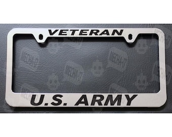 Front Toward Enemy License Plate Frame, Metal M18A1 Claymore Mine