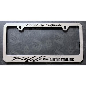 Biff&#39;s Auto Detailing Chrome License Plate Frame