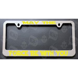 May The Force Be With You Chrome License Plate Frame