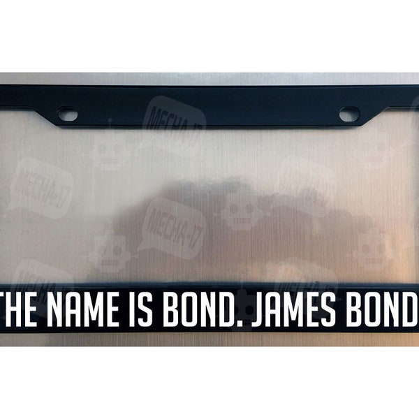James Bond License Plate Frame Etsy