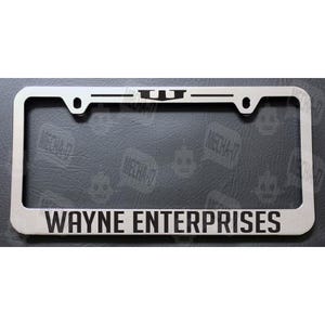Wayne Enterprises Chrome License Plate Frame