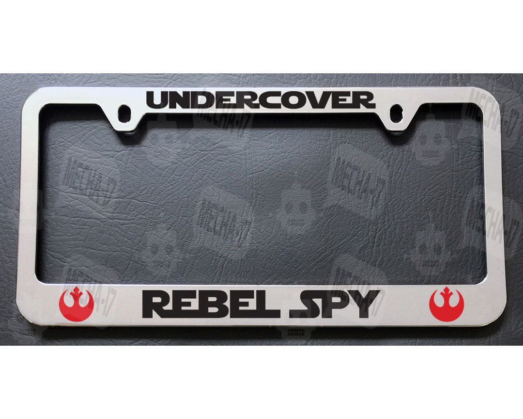 Undercover Rebel Spy Chrome License Plate Frame Etsy
