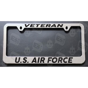 Veteran U.S. Air Force Chrome License Plate Frame