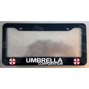 Umbrella Corporation Glossy Black License Plate Frame