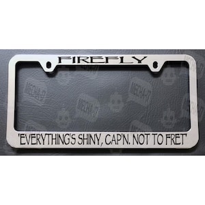 Everything&#39;s Shiny, Cap&#39;n. Not To Fret Chrome License Plate Frame