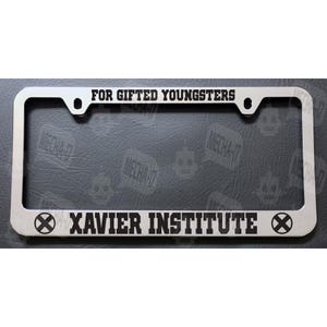 Xavier Institute For Gifted Youngsters Chrome License Plate Frame