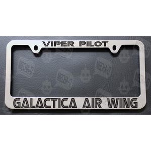 Moldura de placa cromada Viper Pilot Galactica Air Wing