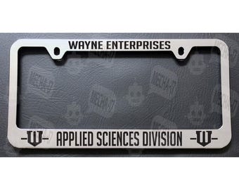 Wayne Enterprises Applied Sciences Division chrome License Plate Frame
