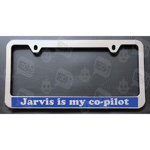 Moldura de placa cromada Jarvis Is My Co-pilot