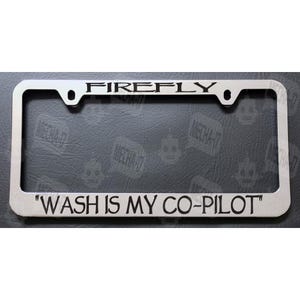 Moldura de placa cromada Wash Is My Co-pilot