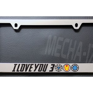 I Love You 3000 Chrome License Plate Frame