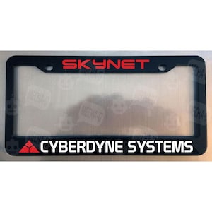 Cyberdyne Systems Skynet Glossy Black License Plate Frame