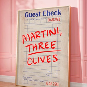 Sprawdź gościa Wydrukuj modną sztukę ścienną Martini Besties Plakat Dekoracja Bar Cart Sztuka Modna sztuka do druku Preppy Prints Sztuka cyfrowa