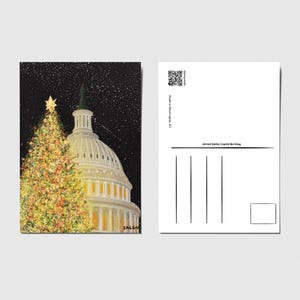 Carte postale de Washington DC - Capitole en hiver