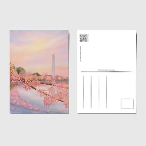 Carte postale Washington DC Cherry Blossom - Washington Monument en fleurs