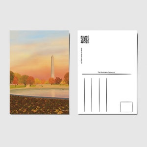 Carte postale Monument de Washington DC en automne - Washington DC