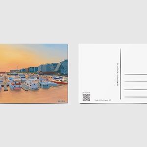Carte postale de Washington DC - La marina de Wharf