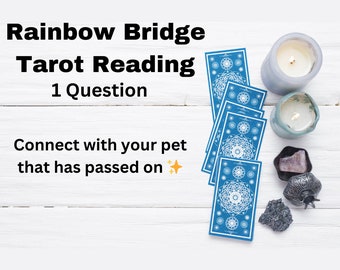 Rainbow Bridge Pet Tarot Reading- 1 Question (Connect with Pet who passed away)