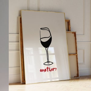Wine Print, Alcohol Print, Trendy Wine Poster, Bar Cart Wall Art, Bar Printable Art, Wine Decor, Trendy Bar Cart Decor
