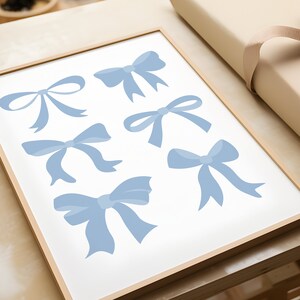 Decorazione per la stanza Coquette, decorazione da parete Coquette, arte da parete Coquette, stampa con fiocco, arte da parete Balletcore, arte da parete con fiocchi, download digitale