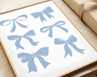Coquette Room Decor, Coquette Wall Decor, Coquette Wall Art, Bow Print, Balletcore Wall Art, Bows Wall Art, Digital Download