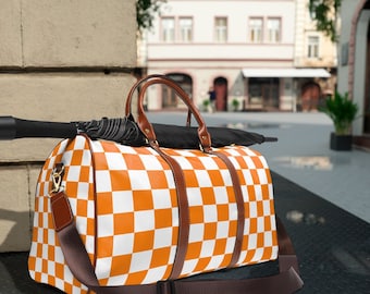 Checkerboard Travel Bag  size: 20" × 12'' × 9"