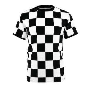 Red & White Checkered Box Check Pattern Racing Flag Race Men