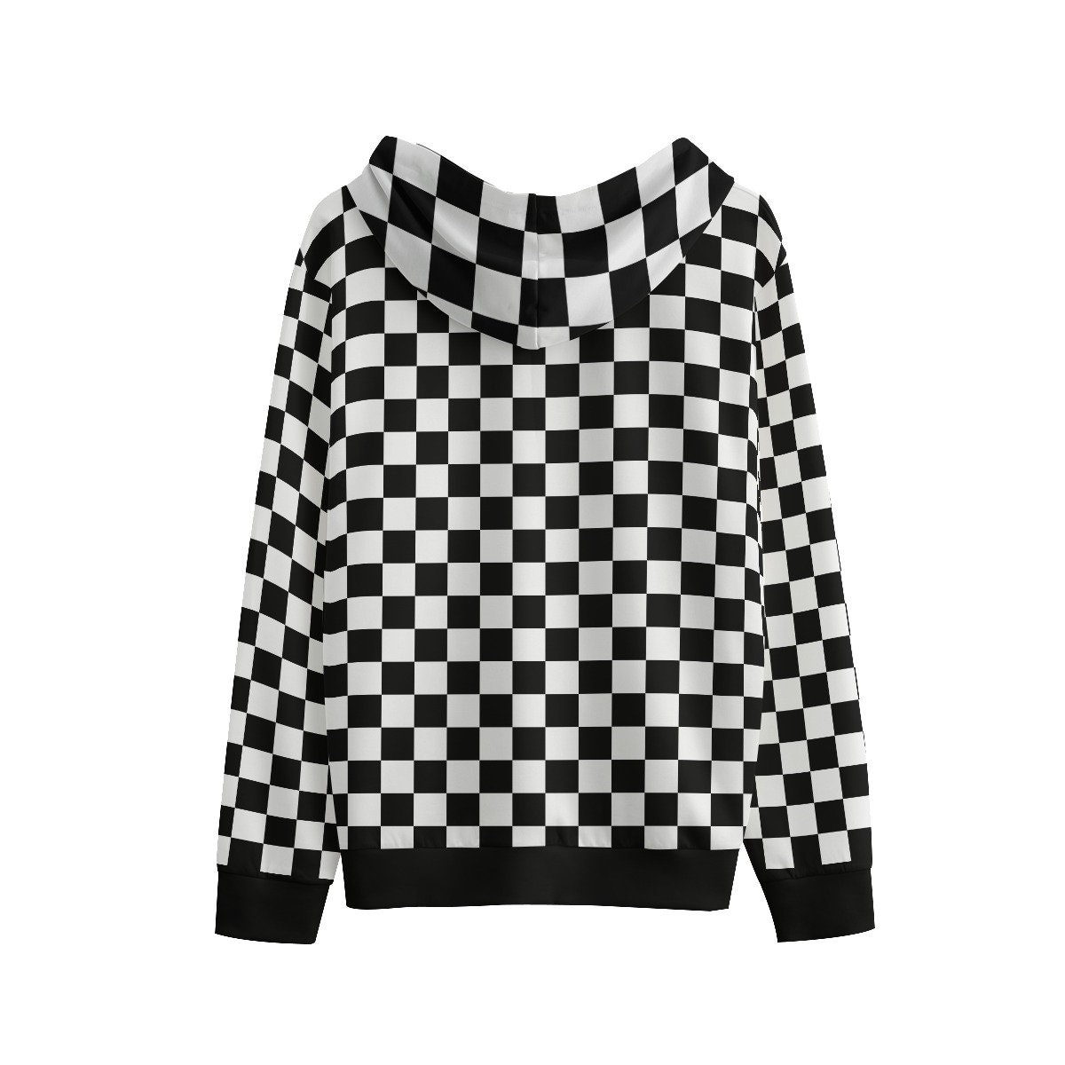 Checkerboard print hooded sweatshirt online