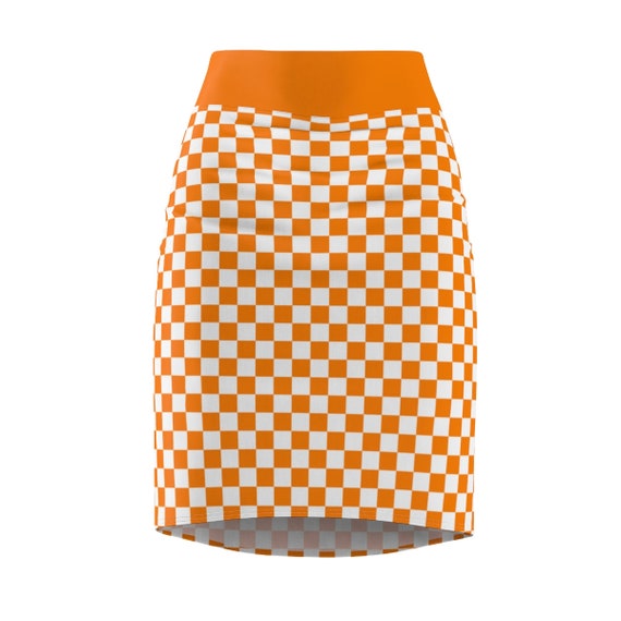 Women s Checkerboard Print Pencil Mini Skirt Checkered Print Checker Print Etsy UK
