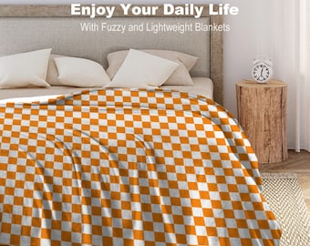 Super Soft Checkerboard Flannel Throw / Blanket