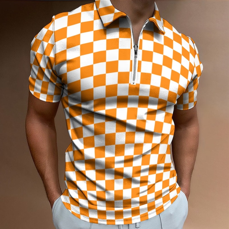 Checkered Polo Shirt - Etsy