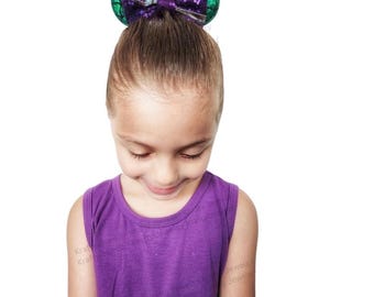Ariel Ears, Mickey Mouse Ears, Minnie Scrunchie, Scrunchy, Hair Ties, Sequin Hair Bows, Gifts For Her, Adult, Kid