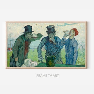 Frame TV Art Background Digital Download, The Drinkers (1890) Vincent Vangogh, Samsung Picture Frame TV Famous Art Work, Samsung Frame Tv