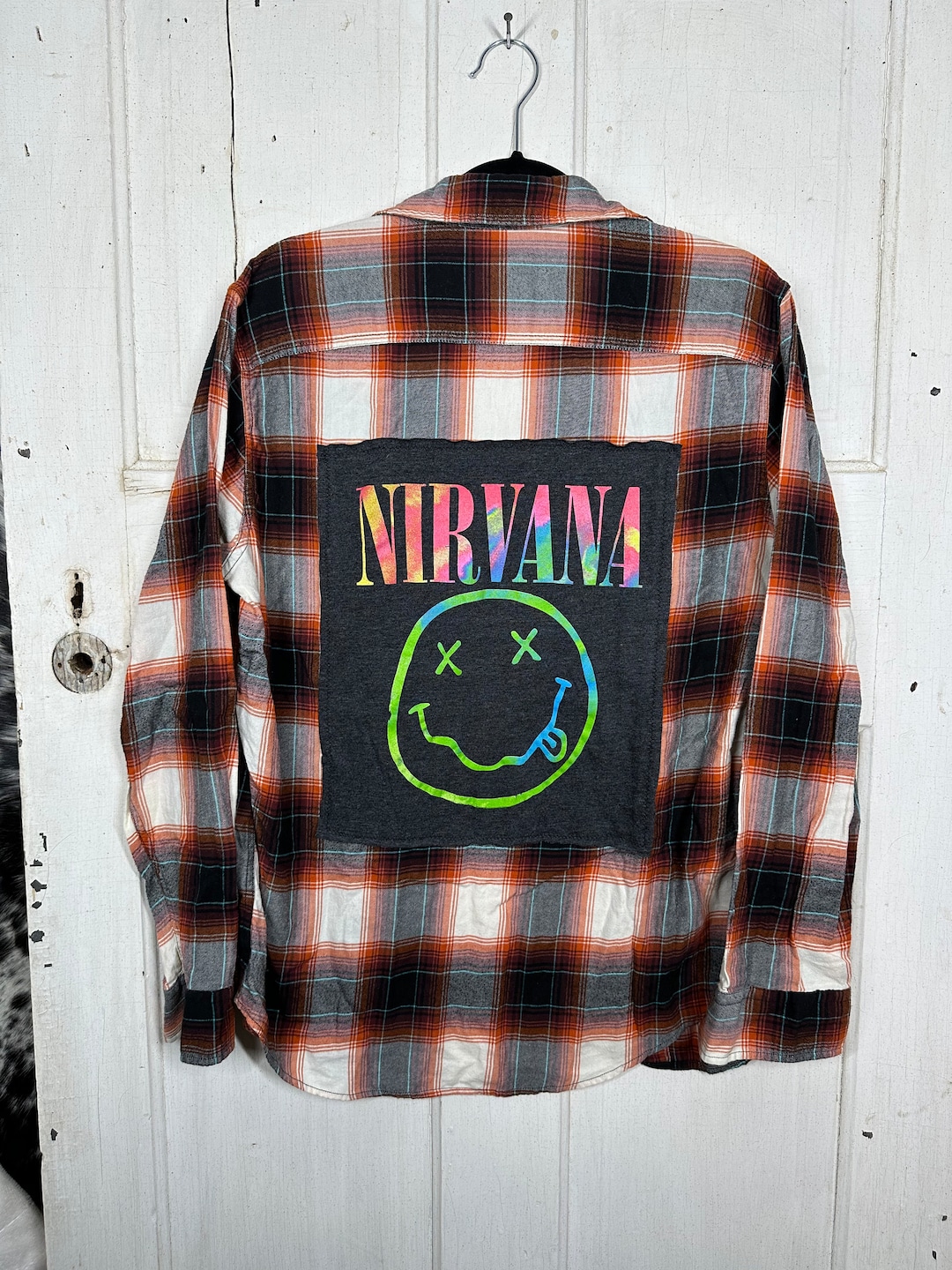 Nirvana Flannel Rework Multi Color Flannel Etsy