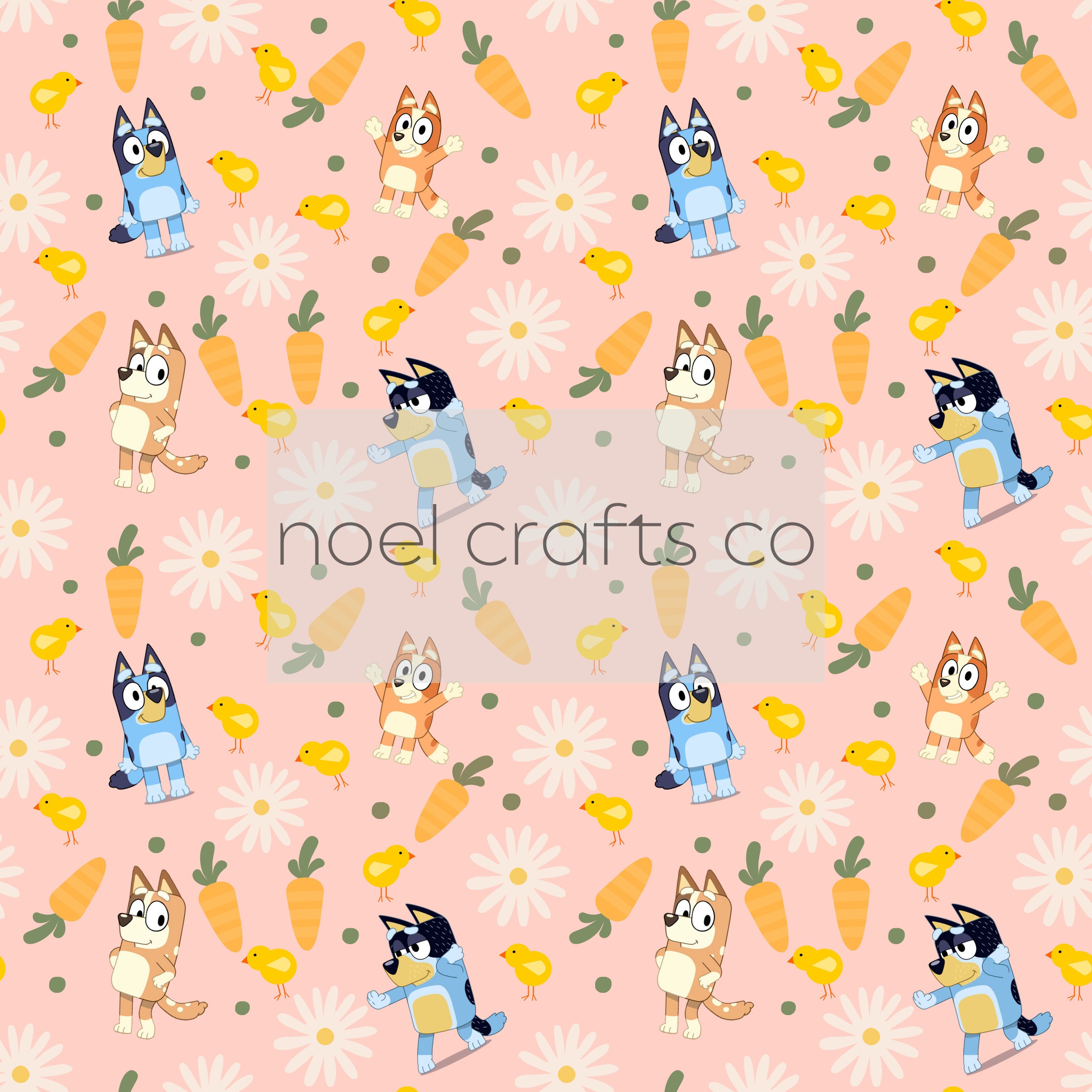 Easter Bluey Seamless Pattern - Etsy