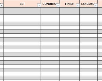 MTG Collection Spreadsheet Templates for Excel and Google Sheets