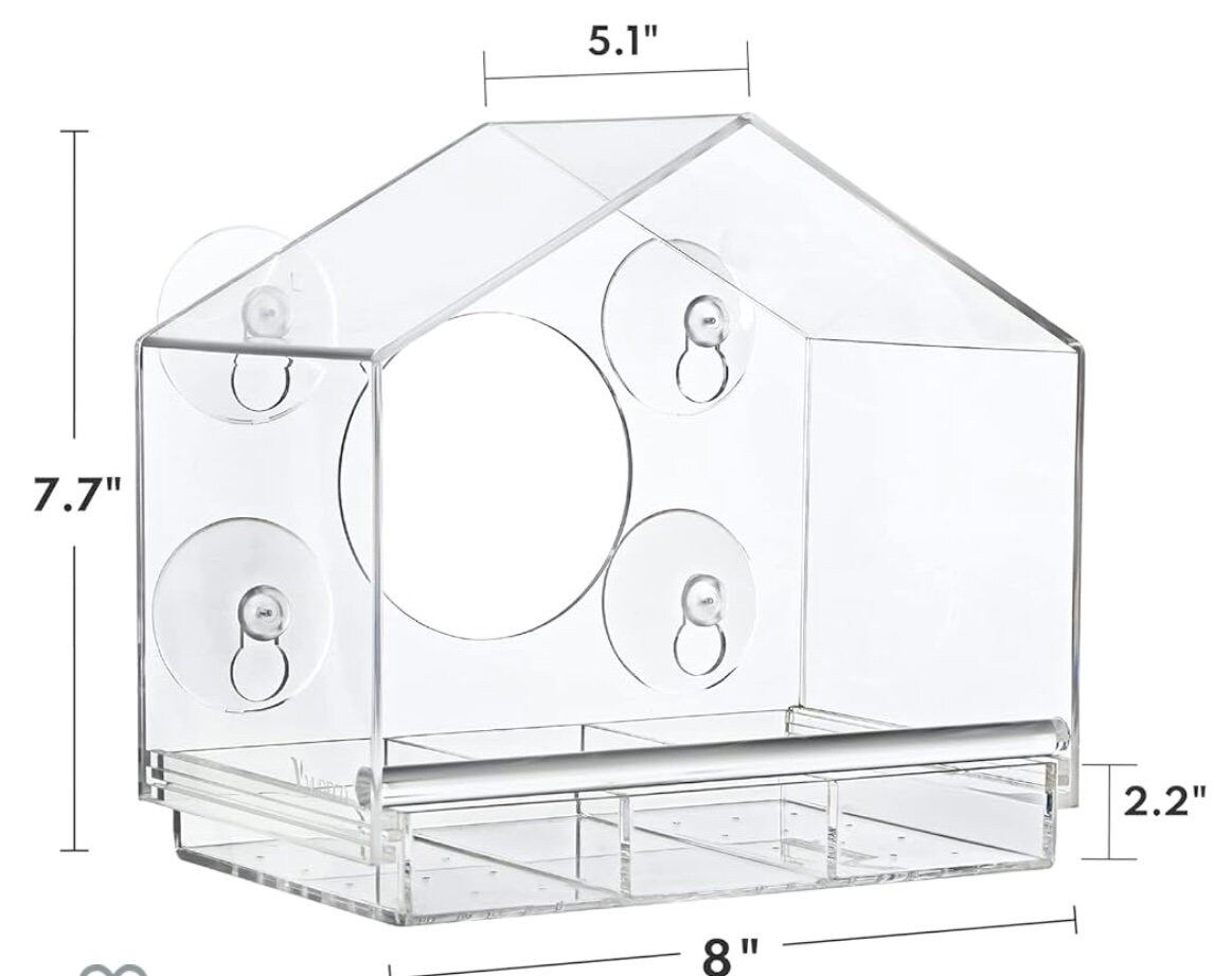 Acrylic Bird Feeder Etsy