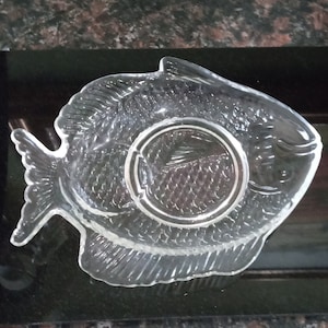 Vintage ARCOROC Clear Glass Cocktail Fish Plates