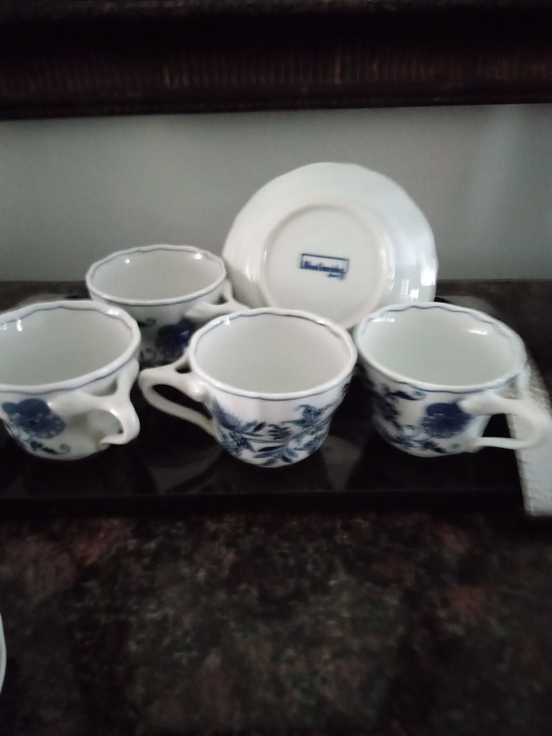 Vintage BLUE DANUBE Onion Design Cup Saucer Set - Etsy