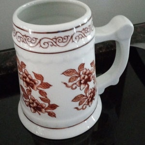Vintage Hand Painted ACF Japanese Porcelain Ware Beer Mug Stein