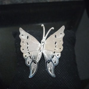 Vintage Sterling Silver Butterfly Brooch