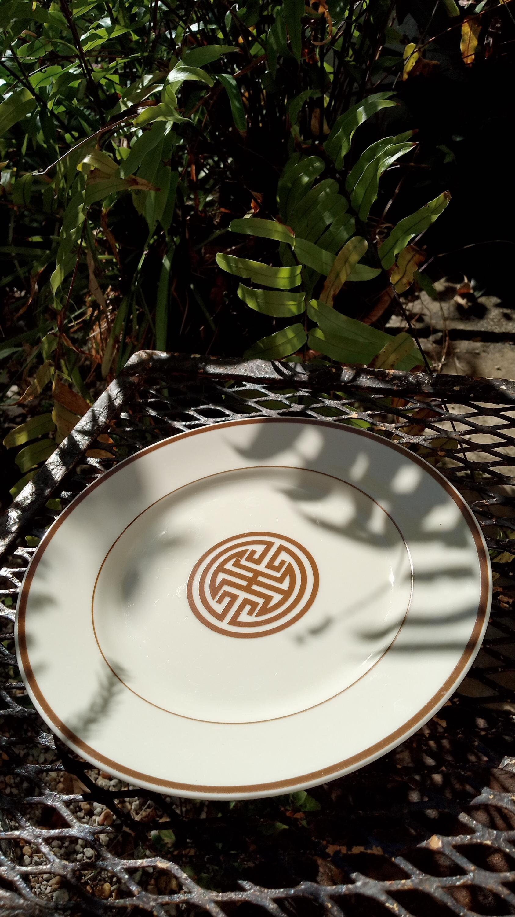 ヴィンテージ コニャック サラダプレート メダリオン マンダリン