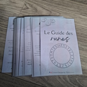 Lot de 26 fiches runes plastifiées
