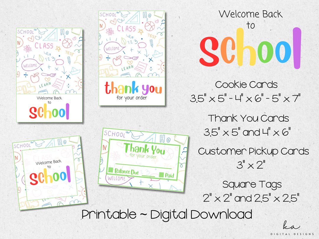 PRINTABLE welcome Back to School Bundle Multiple - Etsy Australia