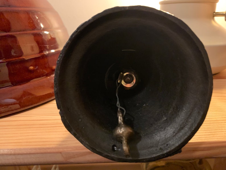 Iron Constitution Black Cast Iron GOOD HEALTH Bell, Vintage or Antique