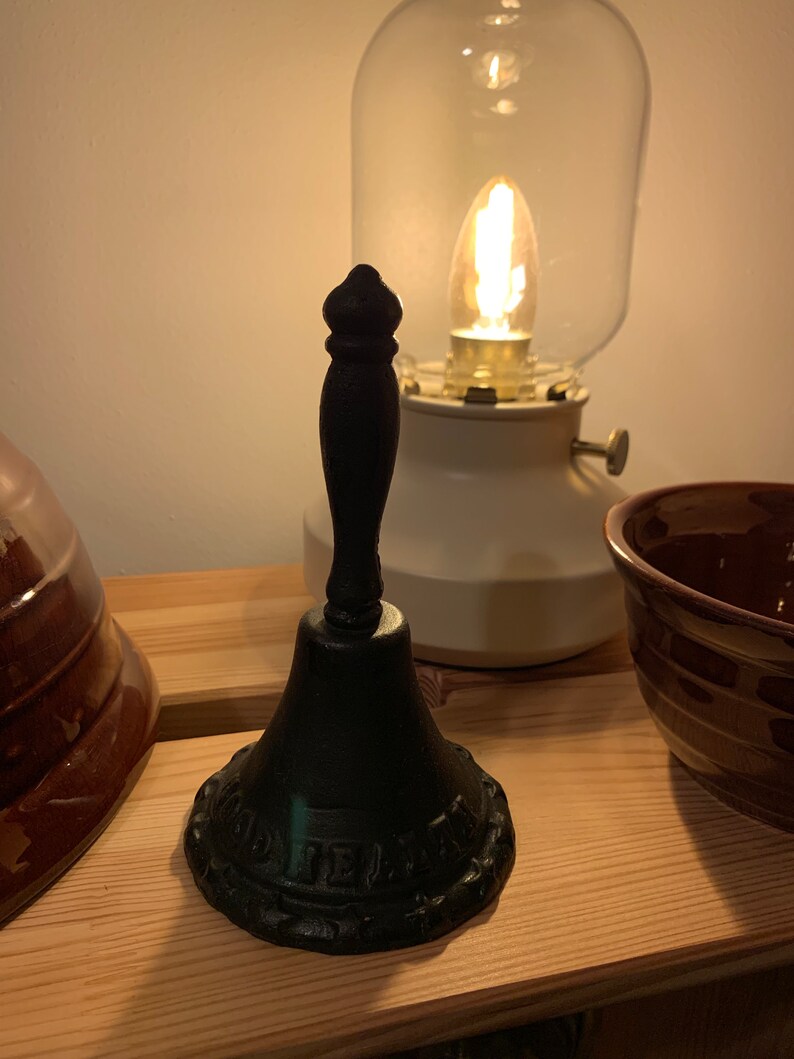 Iron Constitution Black Cast Iron GOOD HEALTH Bell, Vintage or Antique