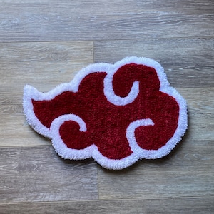 Custom Cloud Anime Rug, Handmade Tufted Rug, Custom Anime Handmade Rug, Hand Tufted Rug, Rug for Bedroom, Anime Decor, Gift for Him