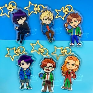 Stardew Valley Bachelors Acrylic Keychains || Sebastian Sam Alex Shane Harvey Elliott